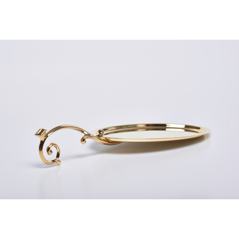 Vassoio per Comunione con manico dorato