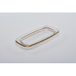 Vassoio quadro in vetro bordo oro ricambio art.A1014