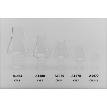 Vetro antivento per finta candela Ø cm. 6