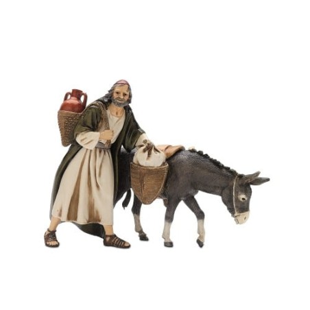 Viandante con asino cm. 13