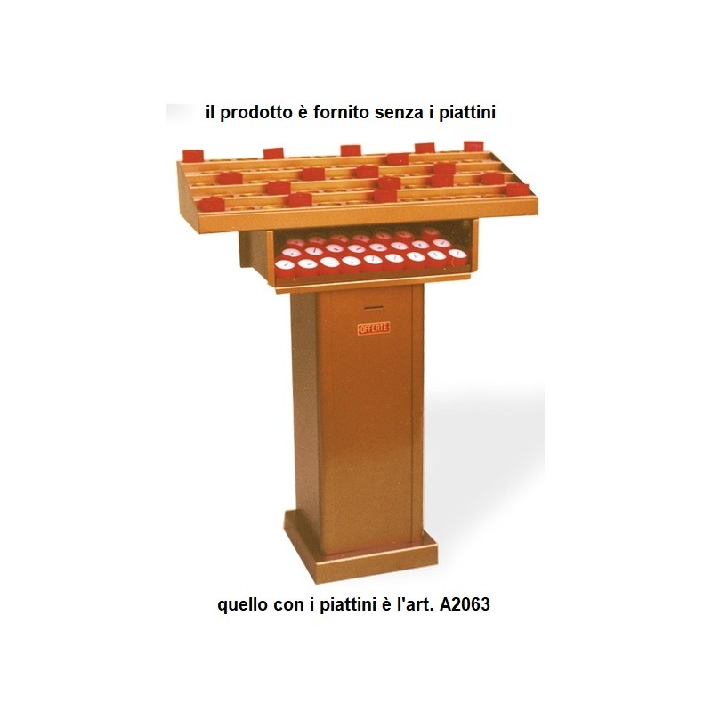 Votivo per lumini 6 file con cassetta di sicurezza