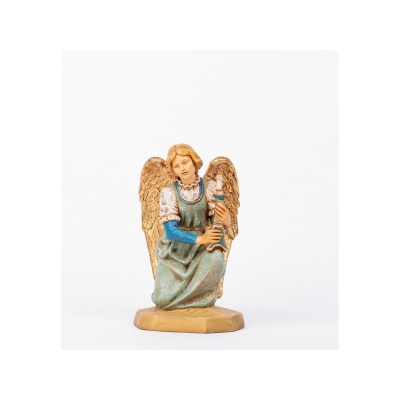 Angelo in ginocchio azzurro cm. 52