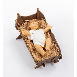 Gesù Bambino in culla legno...