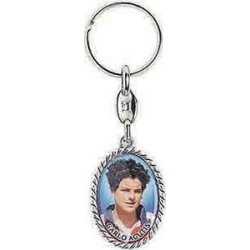 Portachiavi metallo argentato S. Carlo Acutis