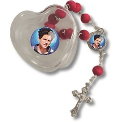 Decina profumata con cofanetto cuore S. Carlo Acutis