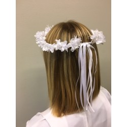 Coroncina fiori bianchi Prima Comunione
