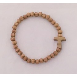 Braccialetto legno ulivo elastico