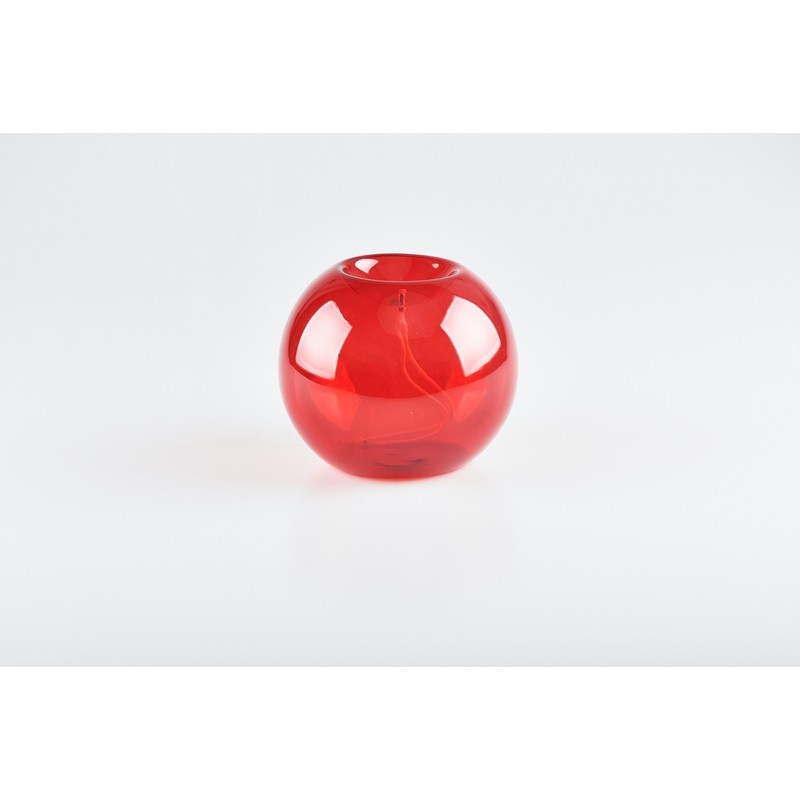 Lampada sfera vetro rosso