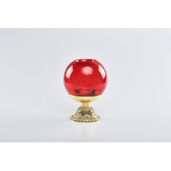 Lampada sfera vetro rosso