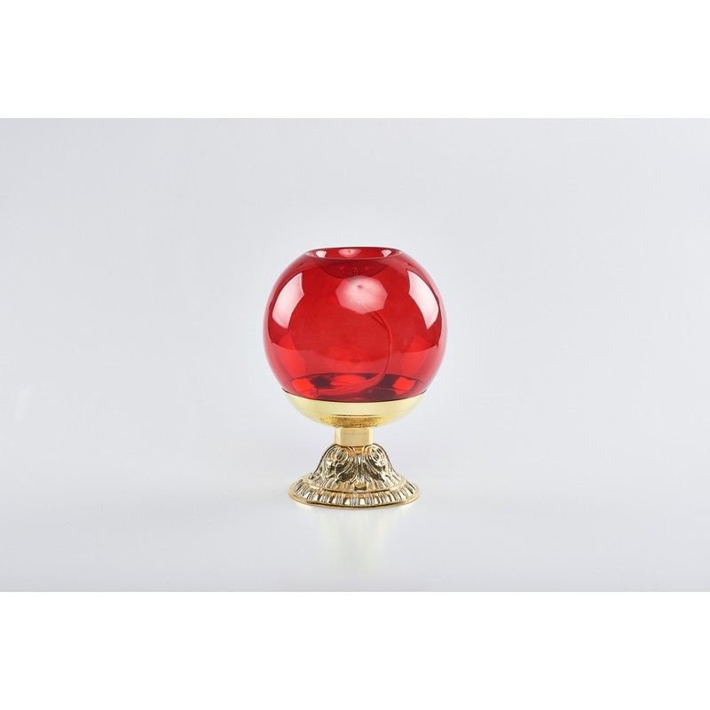 Lampada sfera vetro rosso