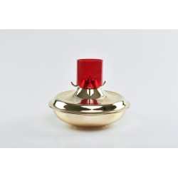 Lucerna vetro rosso cm. 25