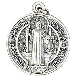 Medaglia metallo S. Benedetto Ø cm. 1,8