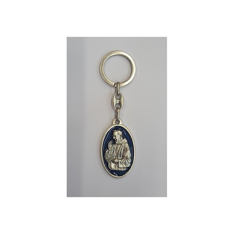 Portachiavi in metallo S. Pio