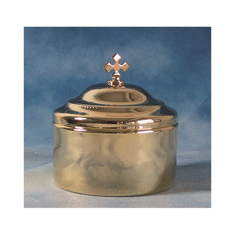 Scatola porta ostie ottone dorato