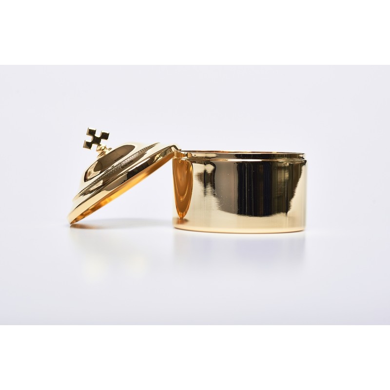 Scatola porta ostie ottone dorato