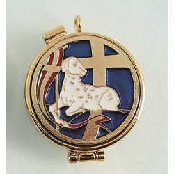 Teca mignon placca smalto Agnello Ø cm. 4