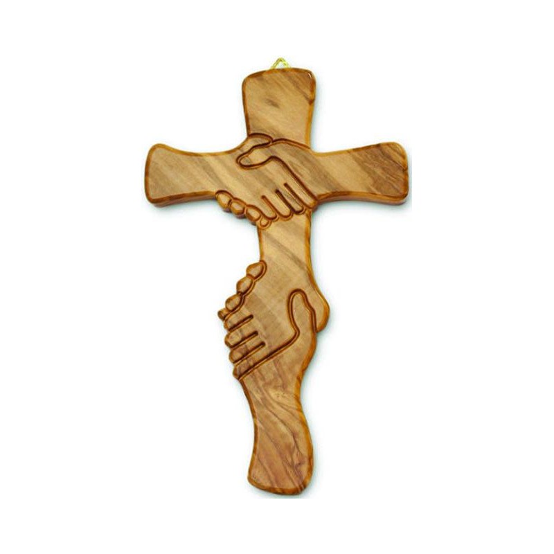 Croce ulivo amicizia cm. 14