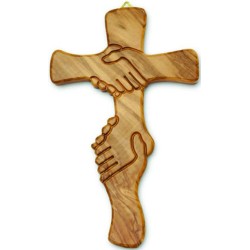 Croce ulivo amicizia cm. 18