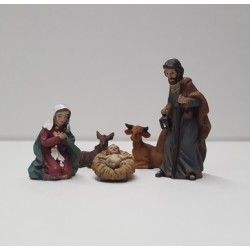 Natività 5 pz resina cm. 5