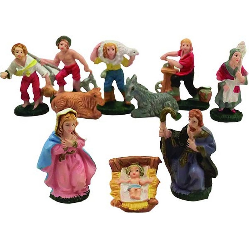 Presepe 20 pz cm. 4 in plastica