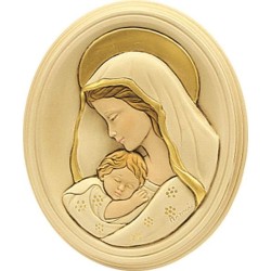 Quadro Madonna con Bimbo 17x20,5