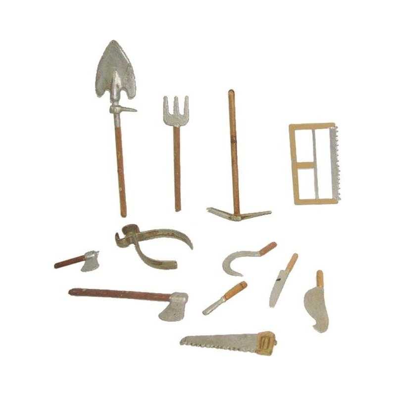 Set 12 pezzi mini attrezzi da lavoro