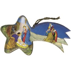 Stella cometa in legno da appendere