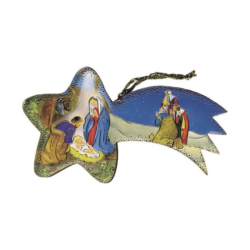 Stella cometa in legno da appendere