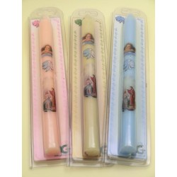 Candela battesimale colorata(scatola 24 pz.)