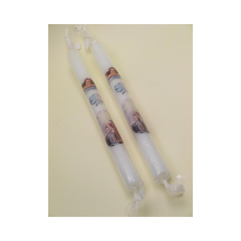 Candela battesimale in busta cm. 26,5 Ø cm 2 (scatola 40 pz)