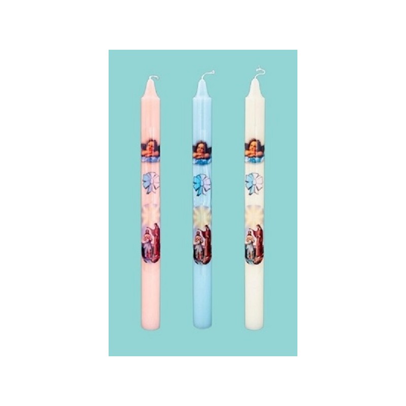 Candela liturgica battesimale (scatola 50 pz)