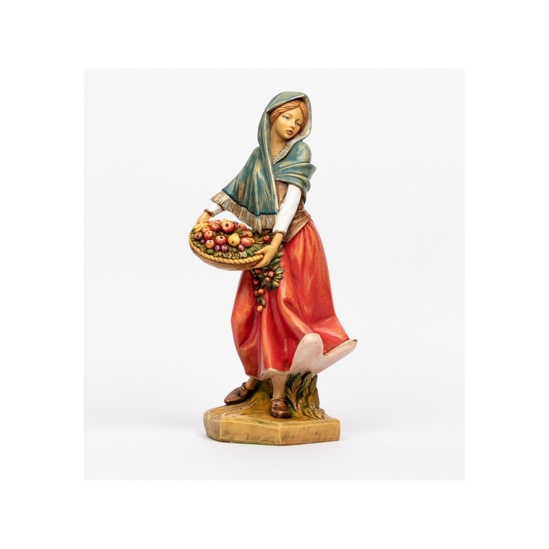 Donna con frutta cm. 52