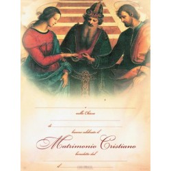 Pergamena ricordo nozze con oro