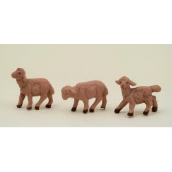 Serie 3 pecore sfumate cm. 6,5