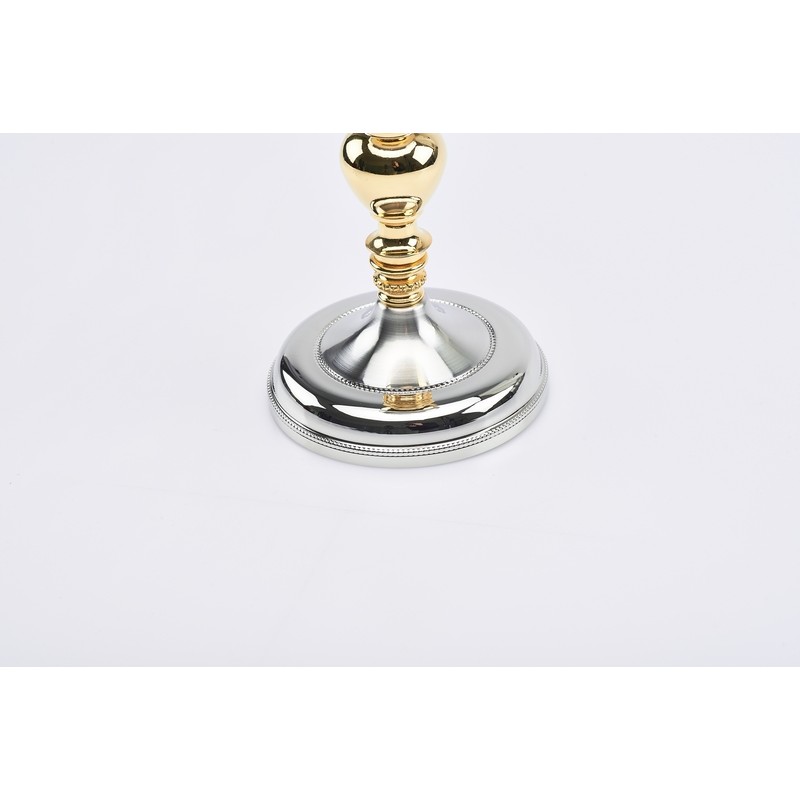 Calice satinato con coppa dorata