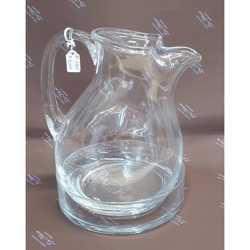 Brocca in vetro con piattino
