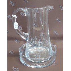 Brocca in vetro con piattino