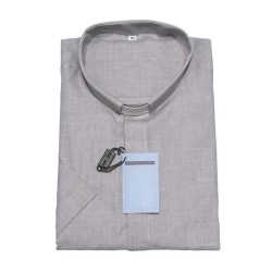 Camicia clergy fil a fil - manica corta