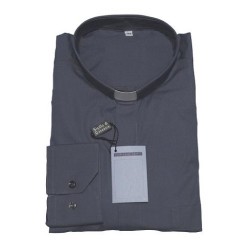 Camicia clergy popeline - manica lunga