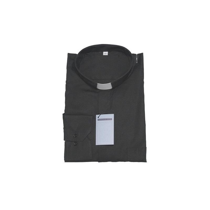 Camicia clergy popeline - manica lunga