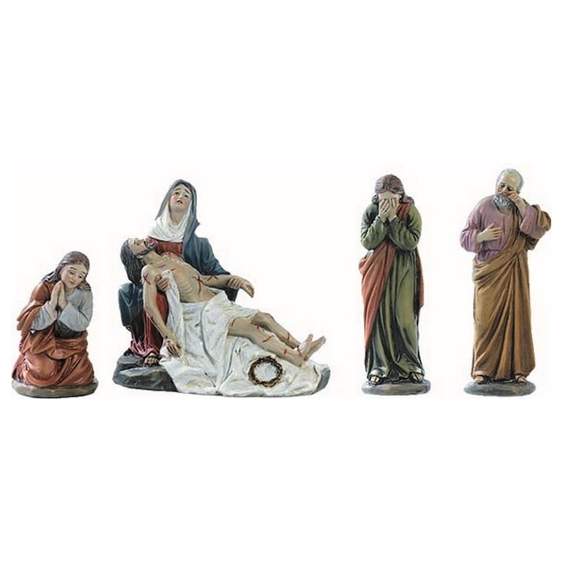 Addolorata con Gesù morto cm. 13 (4 pz)