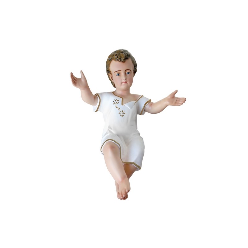 cm. 50 Bambino in resina con veste