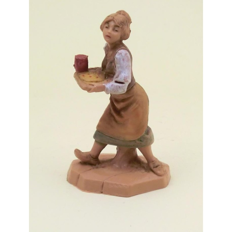 Donna cameriera con vassoio cm. 6,5