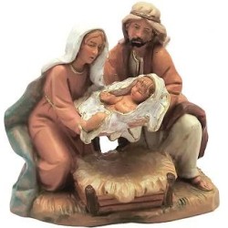 Gruppo natività tipo legno cm. 12