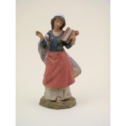 Donna con lira cm 12