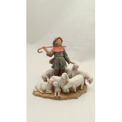 Pastore con gregge cm 12