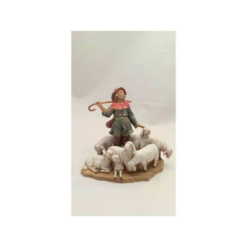 Pastore con gregge cm 12
