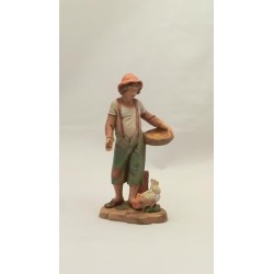 Pastore con grano e gallina cm 12