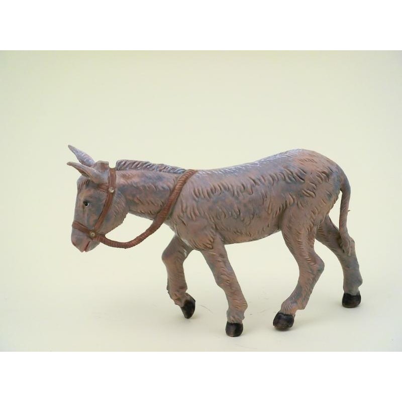 Asino in piedi grigio cm 12