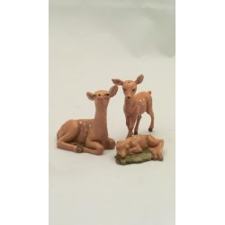 Famiglia daini cm 12